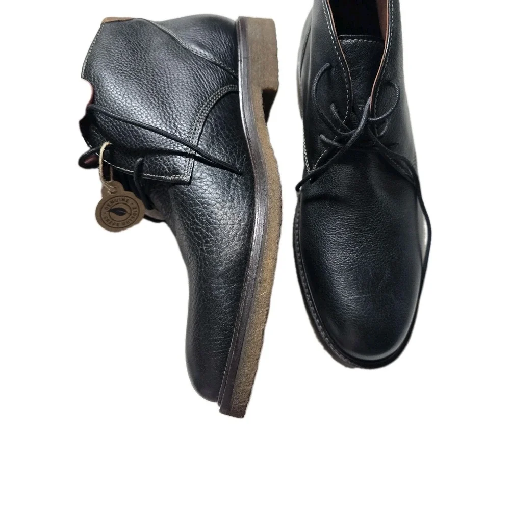 Johnston & Murphy McClain Chukka Boots Mens 10.5 M Black Leather Crepe Sole...‎